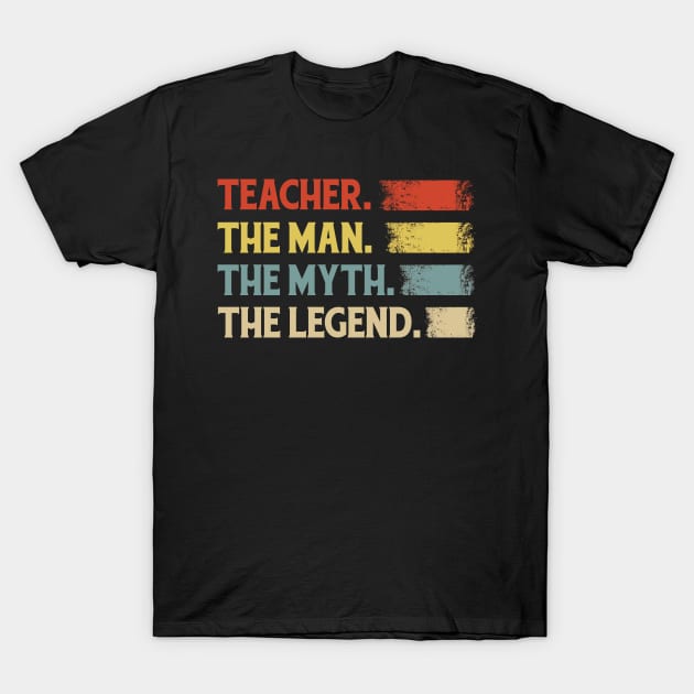 Teacher Man Myth Legend T-Shirt by ROMANSAVINRST